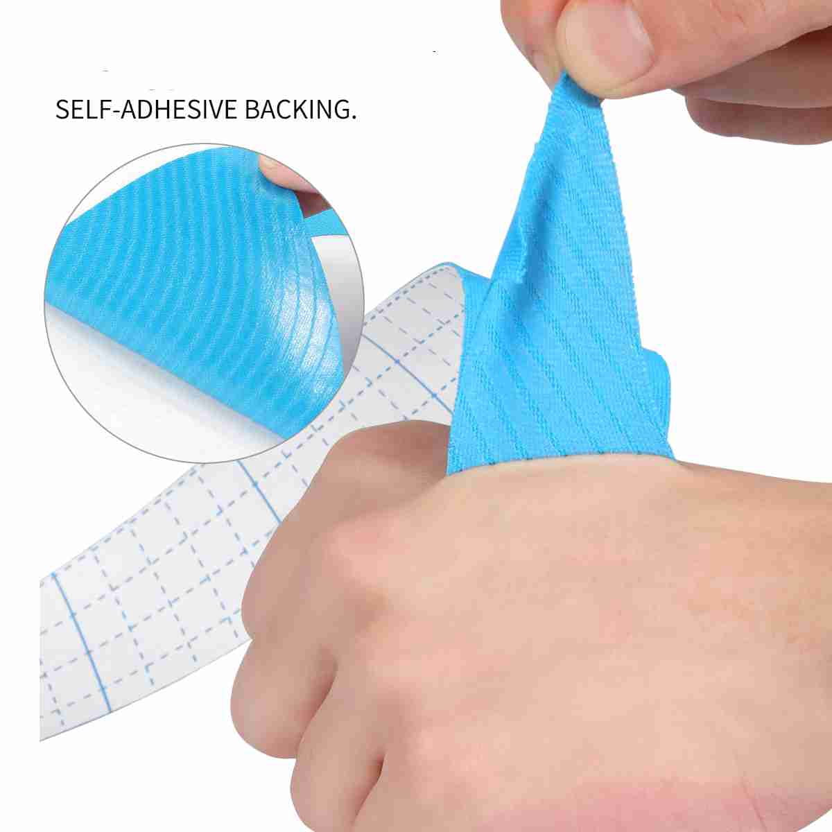 2 Rolls Kinesiology Tape, 4in x 5.5yd Breathable Muscle Support Adhesive Sport Tape for Knee Pain Relief, Latex Free Cotton Elastic Uncut Strips for Joints, Back, Ankle, Shoulder, Wrist(Beige)