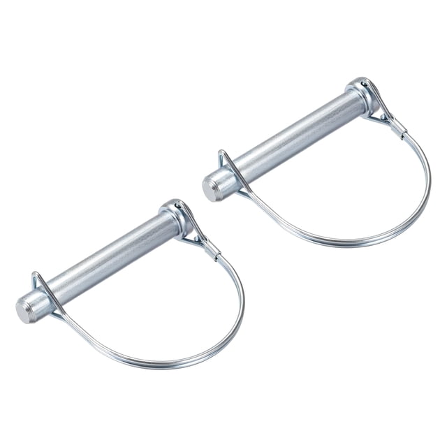 Pasador de acoplador de remolque de 2 piezas de 1/2" de diámetro, pasador de bloqueo de eje de acoplador de 3-15/16" de largo, pasador redondo de PTO