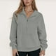 thumbnail image 1 of HongQid Women's Half Zip Sweatshirts Fleece Stand Collar Long Sleeve Oversized Pullovers with Pockets, 1 of 5