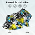 thumbnail image 2 of Xecao Goal Time Print Men and Women Night Reflective Hat Runner Cap Visor Bucket Hat Boonie Cap, 2 of 6