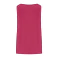 thumbnail image 5 of UYISJ Plus Size Tank Tops for Women Sleeveless Crew Neck Pleated T Shirt Summer Casual Loose Tunic Blouses Hot Pink 4XL, 5 of 6