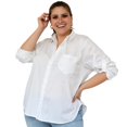 thumbnail image 2 of Camisa oversize Roman Fashion/Tallas Extras, 9513 (Blanco) blanco 40 Roman Fashion BL-RF-9513-BLANCO-ALL, 2 of 6
