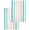 Aqua Teal, variant on Red Blue Stripe Kitchen Dish Towels for Drying Dishes Set of 3, Gradient Geometric White Vertical Striped Waffle Weave Microfiber Hand Tea Bathroom Towels Quick Dry & Absorbent Towel 12x12