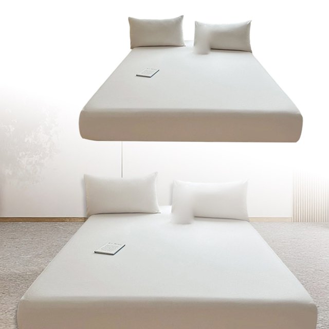 SIfdSeng Get it Fast Solid Color Bed Cover Class A Full Solid Color Washed Baby and Grade Bedspread Cover Imitation Pure Bed Sheet