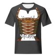 thumbnail image 4 of Pompotops Blouse Décontractée Mode Femme Imprimé Oktoberfest Col Rond T-Shirt Blouse Imprimée Tee Liquidation, 4 of 5