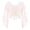 Pink, variant on Women V Neck Lace-up Shrugs Cardigan Flared Sleeve Wrap Belly Dance Top Shawl Dancewear Yellow One Size