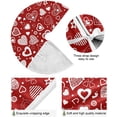 thumbnail image 2 of FMSHPON Valentine's Day Beautiful LoveClover Xmas Christmas Tree Skirt Stand Mat for Holiday Party Decoration Indoor Outdoor 48 inches, 2 of 6