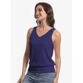 thumbnail image 5 of Women's Summer V Neck Tank Top Basic Sleeveless Casual Fit Shirts, 5 of 6