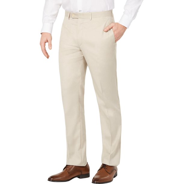 Calvin Klein Mens Fit Dress Pants Tan 36/32 - Walmart.com