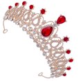 thumbnail image 4 of Shisuyan Girls Crown Metal Crown Hair Jewelry Kids Tiara Birthday Party Rhinestone Tiara Costume Accessory, 4 of 9