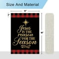 thumbnail image 6 of Jesus is The Reason for The Season Garden Flag Christian Garden Flag 12.5x18 Double Sided Buffalo Plaid Farmhouse Yard Flag Christmas Winter Religious Outdoor House Decoration, 6 of 6