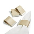 thumbnail image 1 of Hotel Collection Set of 4 Faux Leather Champagne Napkin Rings, Beige, 1 of 1