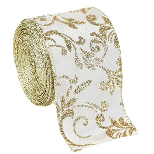 KLKCMS Christmas Ribbon 2M Length for Gift Packaging Greeting Cards Cake Decoration D