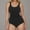 Black#1, variant on LEBONYARD Women’s Supportive One-Piece Swimsuit:Comfortable for All-Day Wear,Womens Solid Swimsuits Drawstring On Both Sides Bathing Suits V Neck Blackless Swimwear Black M