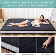MOPHOTO Floor Mattress Futon Mattress Extra Thick Folding Sleeping Pad Futon Mattress Portable Camping Mattress Full Size (80*54*4in)