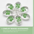 thumbnail image 2 of 5pcs DIY Clovers Charms Pendants Glass Luck Keychain Charms Jewelry Making Accessories, 2 of 5
