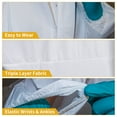thumbnail image 4 of Raygard White Disposable Hooded Coveralls SMS Chemical Protective Suits Elastic Cuffs Front Zipper Closure Serged Seams for Spray Painting Mechanic Work(Large), 4 of 6