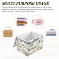 thumbnail image 6 of Yayeee Collapsible Storage Bin with Lid Fabric Closet Decorative Basket with Handles, Snowy Mountains, 6 of 7