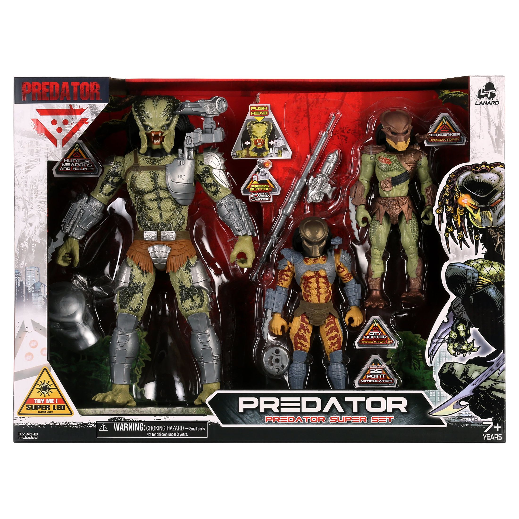 Predator Action Figure Super Set - 12" Jungle Hunter, 7" City Hunter, 7" Berserker - image 3 of 7
