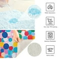 thumbnail image 3 of Yayeee Bath Rug for Bathroom Floor Non Slip Contour Fluffy Soft Absorbent Mat, 20"x24", Blue Colorful Circles, 3 of 7