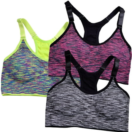 

Elbourn Women s Sports Bra 3 Pack of Comfort Workout Gym Yoga Fitness Activewear Bra Plus Size