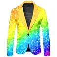 thumbnail image 5 of NAFUU Men's Suits Mens Rainbow Suits Slim Fit Blazer Jacket And Pants Set Tie-Dye Printed Sports Coats Suit Pants Party Outfits Comfort Loungewear Sets, 5 of 6