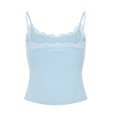 thumbnail image 6 of Women's Lace Trim Basic Camisole Sleeveless Y2K Spaghetti Strap Slim Fit Cami Tops, 6 of 7