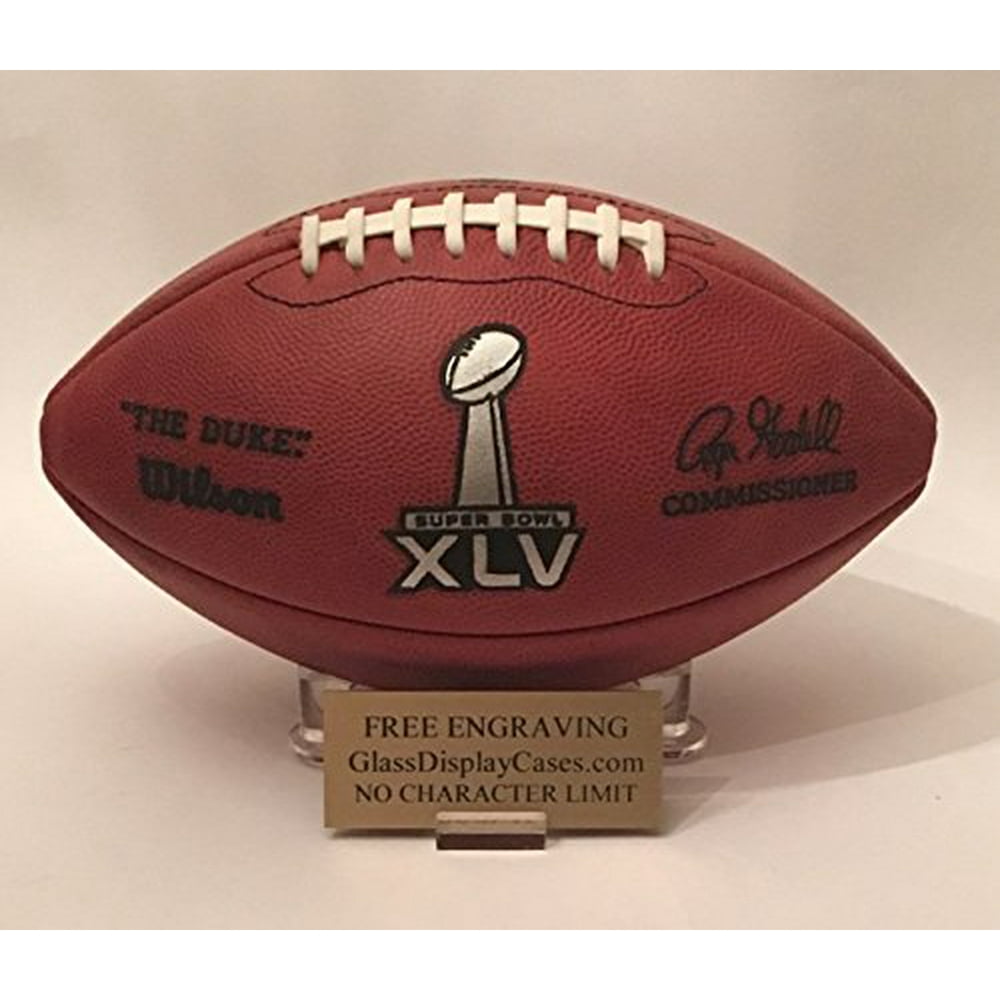 Football Personalized Acrylic Display Stand with Custom Nameplate
