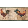 thumbnail image 1 of Coq Poulet sur Papier Peint Carte Postale Bord Retro Design, Rouleau 15' x 7'', 1 of 3