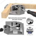 thumbnail image 2 of Single Handle 90 Degree Right Angle Clamp - Adjustable Aluminium Alloy Quick Grip Corner Clip Photo Frame and Other Projects - Grey Pack of 1, 2 of 5