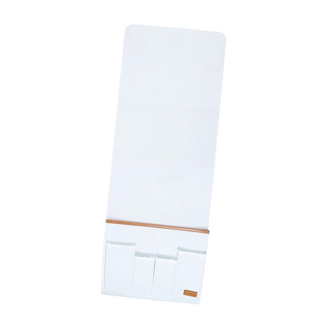 Organizador de mesita de noche universal de fieltro con bolsillo para libros y teléfono. blanco