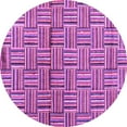 thumbnail image 1 of Ahgly Company Indoor Round Abstract Purple Modern Area Rugs, 4' Round, 1 of 4