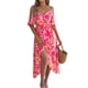 thumbnail image 1 of Vestidos Largos Bohemios de Verano 2025 para Mujer, con Tirantes y Escote en V, Informales, con Abertura en el Muslo y Fluidos. Rosa S, 1 of 10