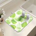 thumbnail image 7 of Ryvnso Green Leaves Dish Drying Mat for Kitchen Countertop 16x18 Small Dish Pad Drainer Rack Dish Sink Mats, 7 of 7