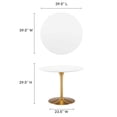 thumbnail image 6 of Modway Pursuit 40" Engineered Wood Top Dining Table in White Gold, 6 of 7