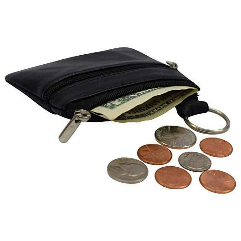  Veki Coin Purse Change Mini Purse Wallet With Key Chain Ring  Zipper for Men Women Fashionable Bag Key Chain Pendant Leather Classic  Clutch Purse(Brown) : Clothing, Shoes & Jewelry