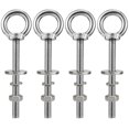 thumbnail image 1 of Tornillos elevadores QWETRY M10 x 100 mm de acero inoxidable, paquete de 4, 1 of 5