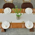 thumbnail image 3 of GHSDFBB Velvet Table Runner Rustic Style,Linen Farmhouse Table Runner for Dining Room Kitchen Party Dresser Décor,14x70 Inches,Cream, 3 of 7