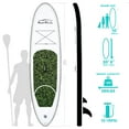 thumbnail image 5 of Feath-R-lite Inflatable Stand Up Paddle Board, SUP Green Camo Pattern Paddle Board 10'x30''x6'' (LxWxH),Adjustable Aluminum Paddles,Fins, Accessories like Backpack and Hand Pump,unisex, 5 of 6
