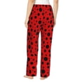 thumbnail image 3 of Xecao Ladybug Pattern Women's Straight Lounge Pajama Pants: The Epitome of Relaxed Sleepwear, 3 of 9
