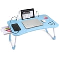 thumbnail image 1 of UTAH-Slendor Laptop Desk Laptop Bed Stand Foldable Laptop Table Folding Breakfast Tray Portable Lap Standing Desk Reading and Writing Holder with Drawer, 1 of 4