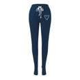 thumbnail image 3 of Gibobby Pantalones deportivo casuales para mujer, cómodos pantalones de pijama con pierna recta, pantalones de yoga con cordón, transpirables, pantalones de pijama con bloques（Azul marino， M), 3 of 5