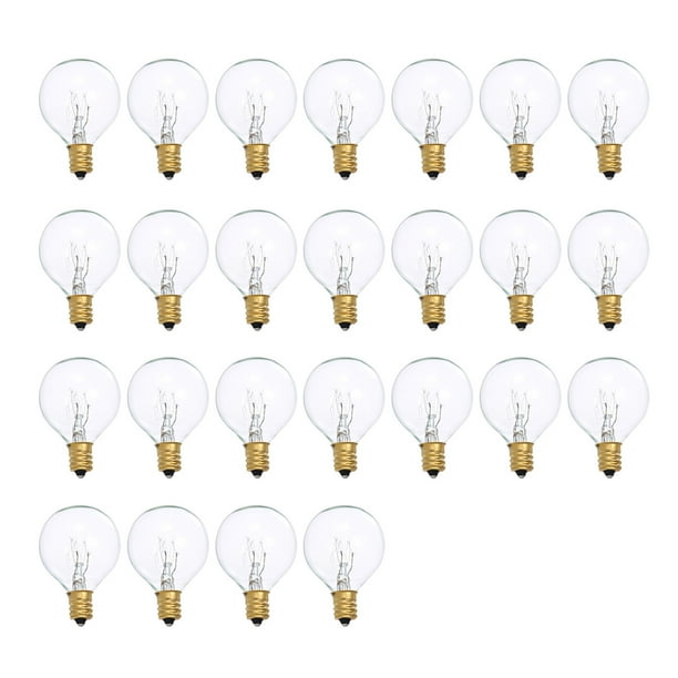 Bulbo G40 Bombillas de repuesto G40 Lámpara de bombilla de tungsteno 7W 220-240V Bombilla de globo transparente E12 Bombillas de luz de base para decoración de patio interior al aire libre Decoración Abanopi Bulbo