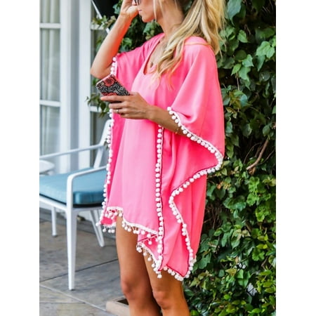 - LELINTA Women Swimwear Lounge Dress Bikini Tops Cover ups Lady Swimsuit Chiffon Beach Shirt Dress Bathing Suit Loose Beach Coverups