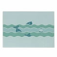 thumbnail image 1 of Fishing Cutting Board, Fish Tail and Starfish Swimming in Flat Waves Submarine Comical Illustration Nature, Decorative Tempered Glass Cutting and Serving Board, Small Size, Pale Blue, by Ambesonne, 1 of 1