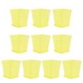 thumbnail image 4 of 10pcs Cuadrado de plástico Maceta linda Mini macetas decorativas Macetas Suculentas creativas Guardería Floral Holder Organizador Suministros de jardín con bandejas (amarillo 7 cm), 4 of 5