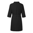 thumbnail image 3 of TheFound Men? s Solid Color V-Neck Half Sleeve Night-Robe with Waist Belt, 3 of 5