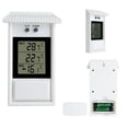thumbnail image 3 of Termómetro digital de mínima y máxima: controle las temperaturas máximas y mínimas con este termómetro de invernadero para interiores y exteriores, 130 x 80 x 30 mm, wh, 3 of 4