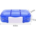 thumbnail image 2 of Weekly Travel Pill Organizer Moisture Proof,Oversize 7 Compartment Airtight Pill Box Case,7 Days Waterproof Large Pill Dispenser,Daily Pill Storage Container for Vitamin,Fish Oil,Capsule(Blue), 2 of 7