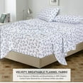 thumbnail image 3 of RUVANTI Flannel Sheets Queen Size - 100% Cotton Double Brushed Bed Sheets, Deep Pockets 16 Inches Queen Sheet Set, All Seasons Breathable & Extra Soft - Warm & Cozy, 4 Piece, Cloud Nine, 3 of 8